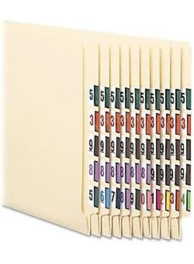 Smead Smead BCCRN Bar-Style Color-Coded Numeric Label, 8, Label Roll, Lavender, 500 Labels per Roll (67378)  - Image 1