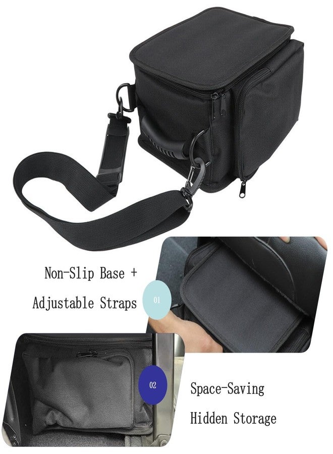 YOCTM حقيبة تخزين YOCTM ثنائية، تُوضع أسفل المقعد، مع حامل نظارات شمسية، مناسبة لسيارات جيب رانجلر JK وJL موديلات 2017-2024. منظمات داخلية، مساحة تخزين إضافية، لون أسود أكسفورد. - Image 5