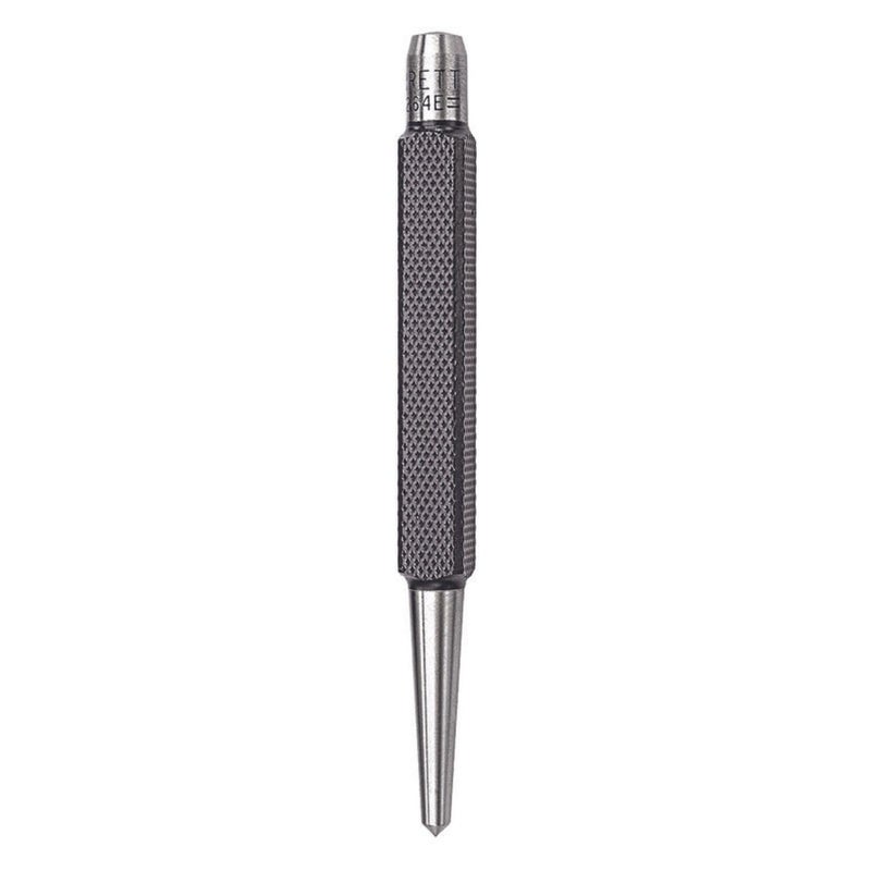 Starrett Steel Center Punch with Square Shank and Knurled Finger Grip  Hardened and Tempered 414 Inch Length 532 Inch Diameter Tapered Point 38 Inch Square Thickness  264E - Image 1