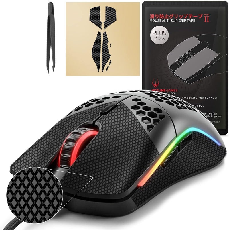 HOTLINE GAMES [Grip Upgrade] 2.0 Plus Anti Slip Grip Tape Compatible with Model O- Odin Minus Gaming Mouse Skins,Sweat Resistant,Cut to Fit,Easy to Apply,Professional Mice Upgrade - Image 1