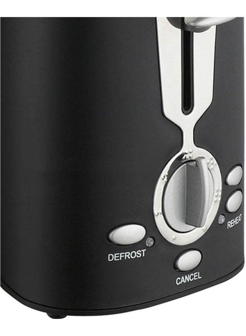 800W Minimalist Toaster,Modern Stylish Toaster,Compact Breakfast Machine, Auto-Shutoff, 2 Extra Wide Slots Mini Toaster,Black  - Image 4