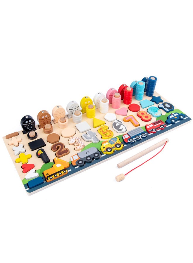 ألعاب تعليمية للأطفال: ألواح أرقام خشبية ثلاثية الأبعاد لتطوير المهارات المعرفية والإدراكية. لوحة قياس سعة المرور، للجرعة التعليمية المبكرة. للبيع بالجملة. - Image 1