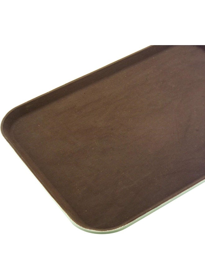 Sunnex Rectangular Non-Slip Tray With Rubber Surface And Pp Bottom - Brown 36X48 Cm - Image 3