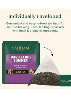 VAHDAM Darjeeling Summer Black Tea 15 Teabags (30g)  - Image 2
