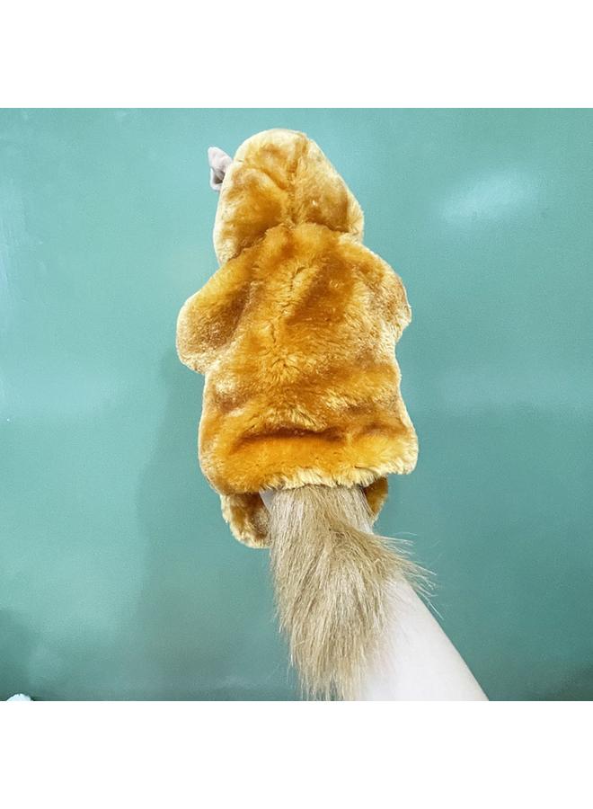 Bluejw New Plastic Nose Squirrel Hand Doll Toy Large Animal Plush Doll Small - Image 4