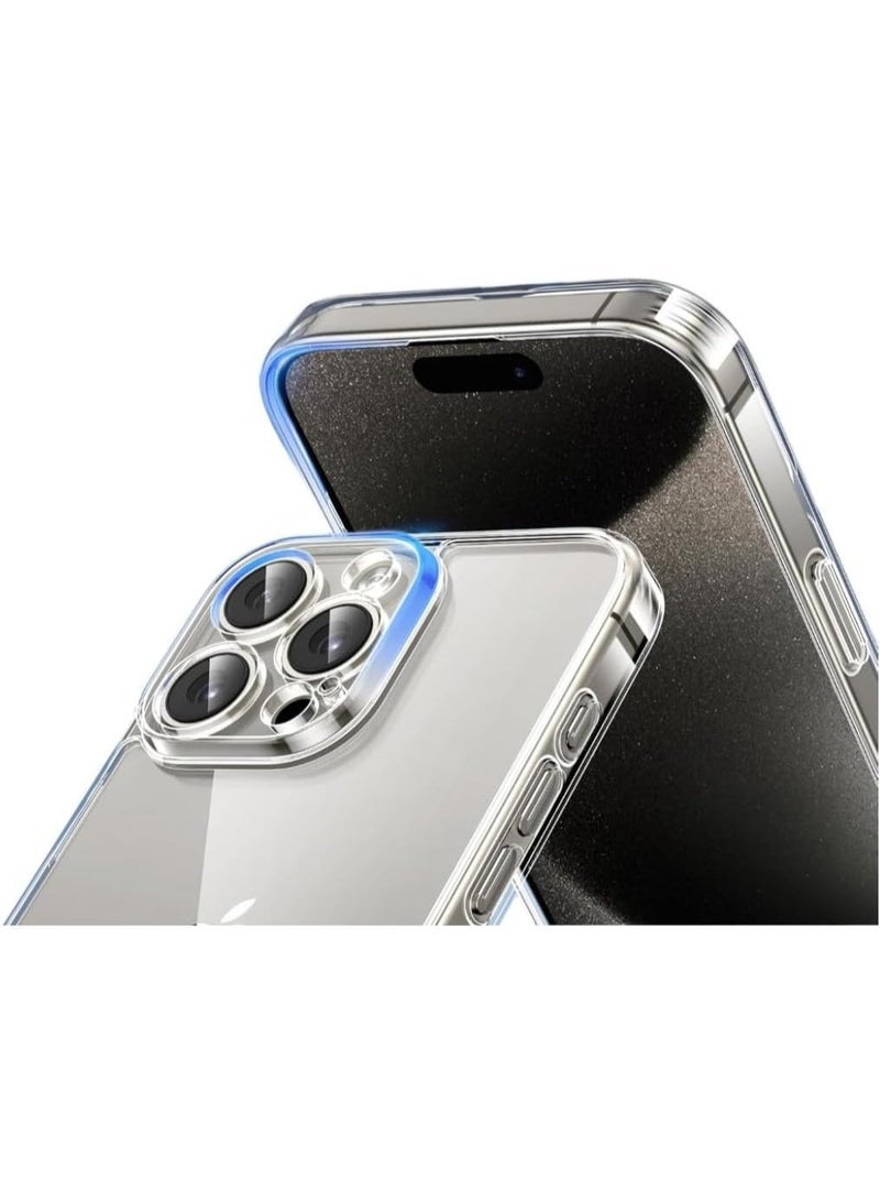 Raxoom iPhone 16 Pro Max Transparent Case with Camera Lens Protection – Clear Silicone Protective Cover - Image 2