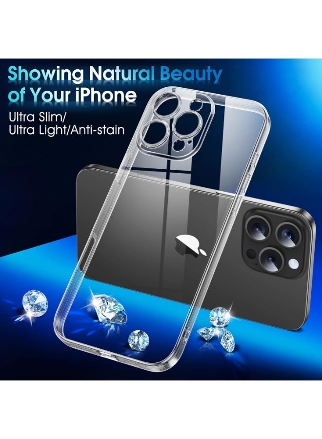 Raxoom iPhone 16 Pro Max Transparent Case with Camera Lens Protection – Clear Silicone Protective Cover - Image 4