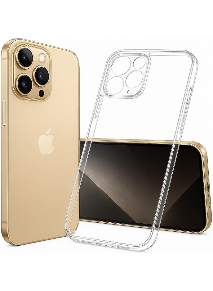 Raxoom iPhone 16 Pro Max Transparent Case with Camera Lens Protection – Clear Silicone Protective Cover - Image 1