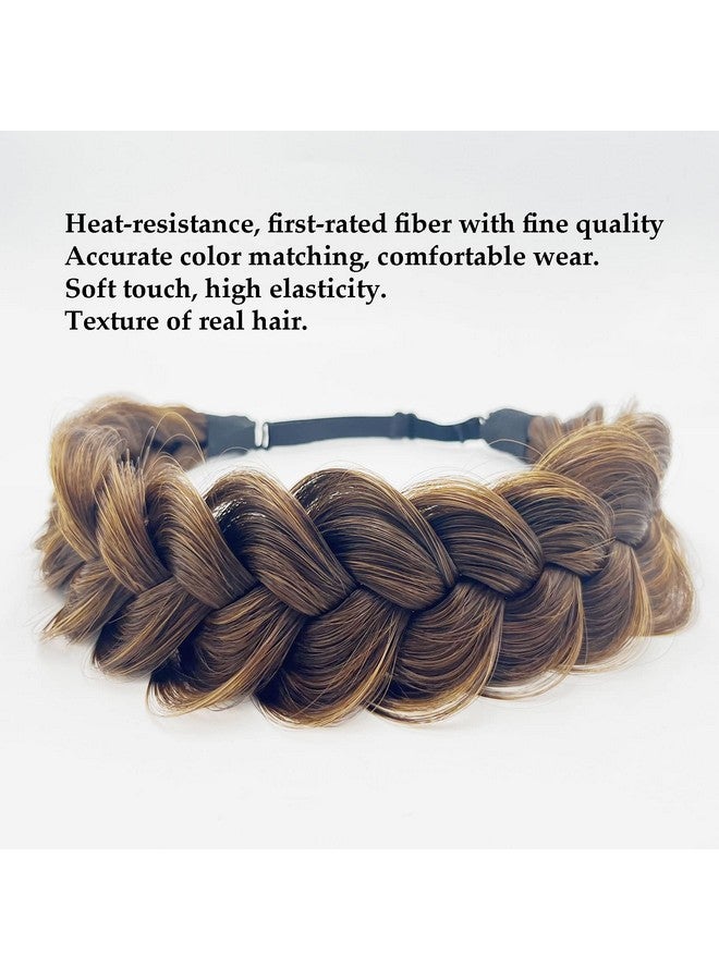 TOECWEGR Synthetic Hair Braided Headband Classic Wide Strands Wedding Disorderly Fluffy Braids Wig Band Women Beauty Accessory - Image 4