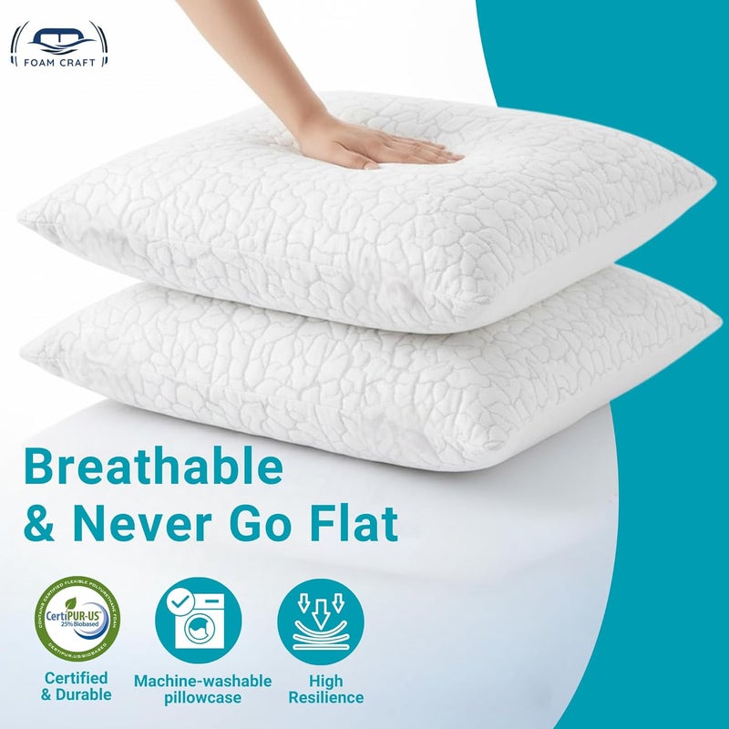 Foam Craft Customizable Cooling Sleep Pillow with Shredded Foam - 50 x 75cm - Image 4