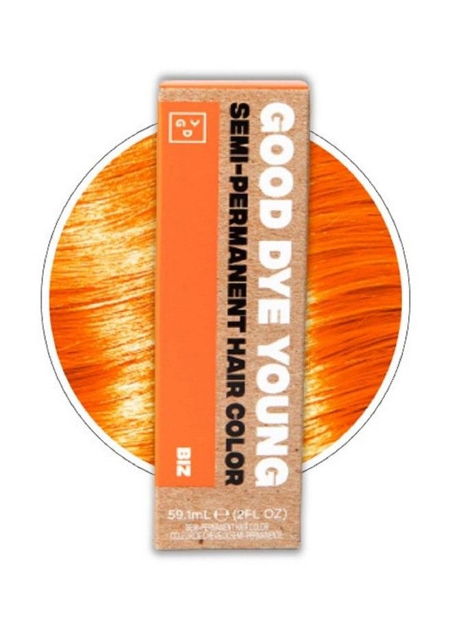 Good Dye Young Streaks And Strands Semi Permanent Hair Dye (Biz Neon Orange) Uv Protective Temporary Hair Color Lasts 1524+ Washes Conditioning Neon Orange Hair Dye Ppd Free Hair Dye Crueltyfree & Vegan Hair Dye  - Image 1