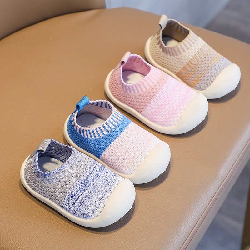 Baby Shoes Shoes Boys Baby Toddler Shoes Girls Baotou Knitted Breathable Fly Woven Shoes - Image 4