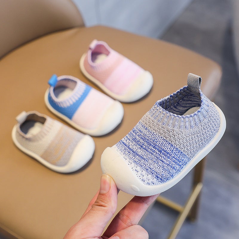 Baby Shoes Shoes Boys Baby Toddler Shoes Girls Baotou Knitted Breathable Fly Woven Shoes - Image 3
