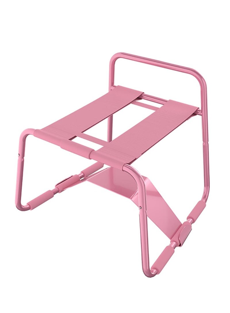 كرسي يوغا براتي للتمدد، مصمم خصيصًا للاسترخاء، يتحمل وزنًا يصل إلى 330 رطلاً، مناسب للاستخدام في غرفة المعيشة أو غرفة النوم أو في الهواء الطلق، باللون الوردي.