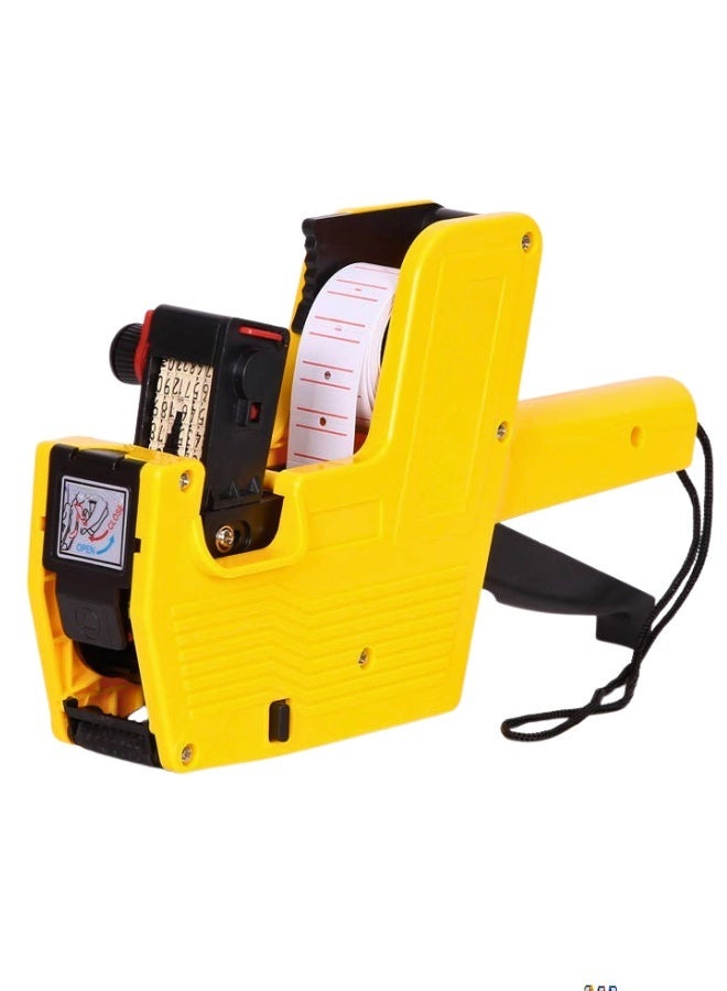 آلة وضع ملصقات الأسعار - آلة يدوية محمولة لوضع ملصقات الأسعار والترميز بثمانية أرقام، مناسبة لمتاجر التجزئة والسوبر ماركت وإدارة المخزون. - Image 1