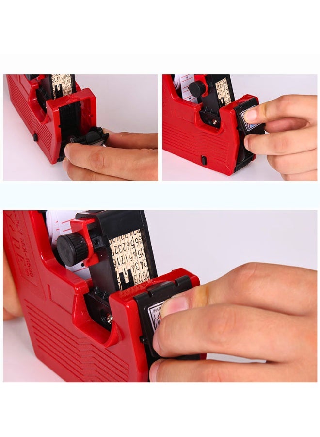 آلة وضع ملصقات الأسعار - آلة يدوية محمولة لوضع ملصقات الأسعار والترميز بثمانية أرقام، مناسبة لمتاجر التجزئة والسوبر ماركت وإدارة المخزون. - Image 4