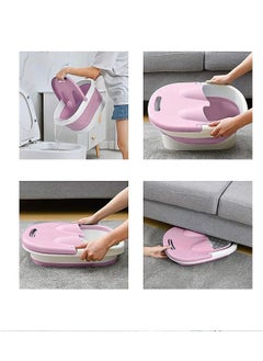 Excefore Electric Shower Brush Rechargeable Rotating Long Handle Back Scrubber Suitable 4 Types Brush Heads Pink  - Image 5