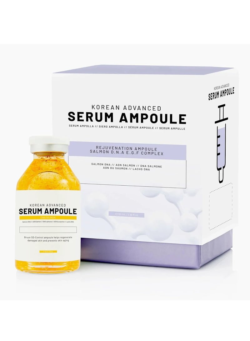 سيروم مكمل من حمض DNA سمك السلمون SD - أمبولة للتحكم - مناسبة للوجه والجسم للاستخدام مع أو بدون قلم ديرما للعناية بالبشرة - سيروم للعناية بالبشرة بحجم 1.18 أونصة سائلة - Image 1