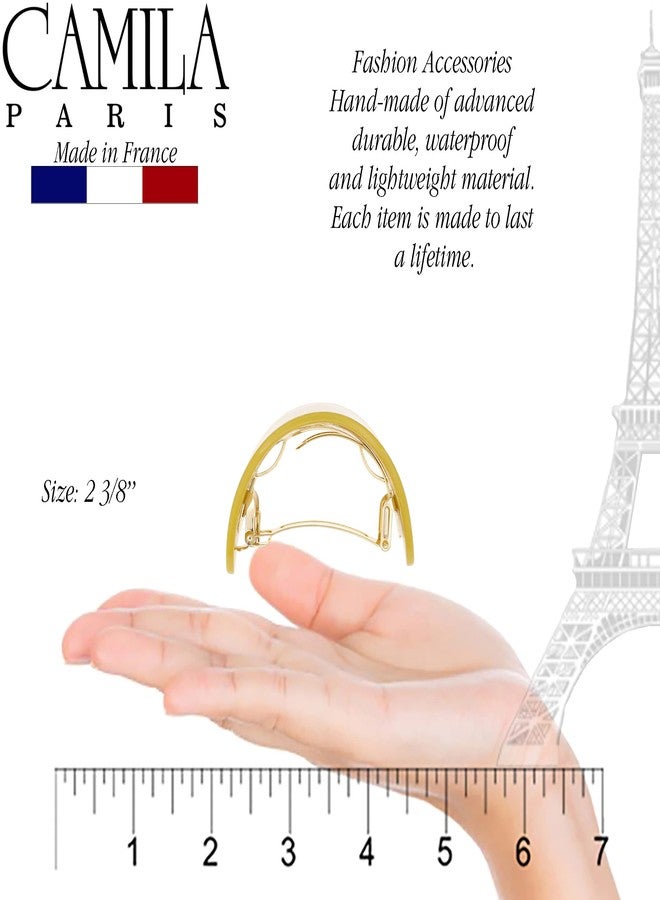 Camila Paris CP3149 French Hair Barrette, Hair Ponytail Holder for Fine Long Hair, Handmade Beige, Strong Hold Grip Hair Clips for Women, No Slip Styling Girls Hair Accessories, Made in France - Image 2