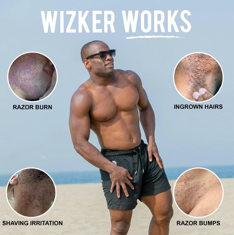 WIZKERÂ® Premium Ingrown Hair Exfoliating Brush: 2-in-1 Soft + Firm Face Body Exfoliator for Sensitive Skin, Prevents Razor Bumps, Shave, Laser, Wax, Epilation, Dermaplaningâ€“Waterproof, Mold Resistant - Image 3