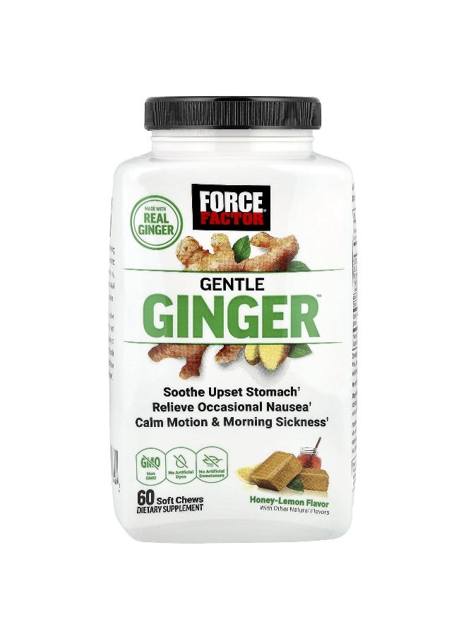 Force Factor Force Factor, Gentle Ginger™, Honey-Lemon, 60 Soft Chews  - Image 1
