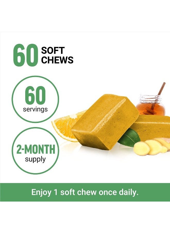Force Factor Force Factor, Gentle Ginger™, Honey-Lemon, 60 Soft Chews  - Image 4