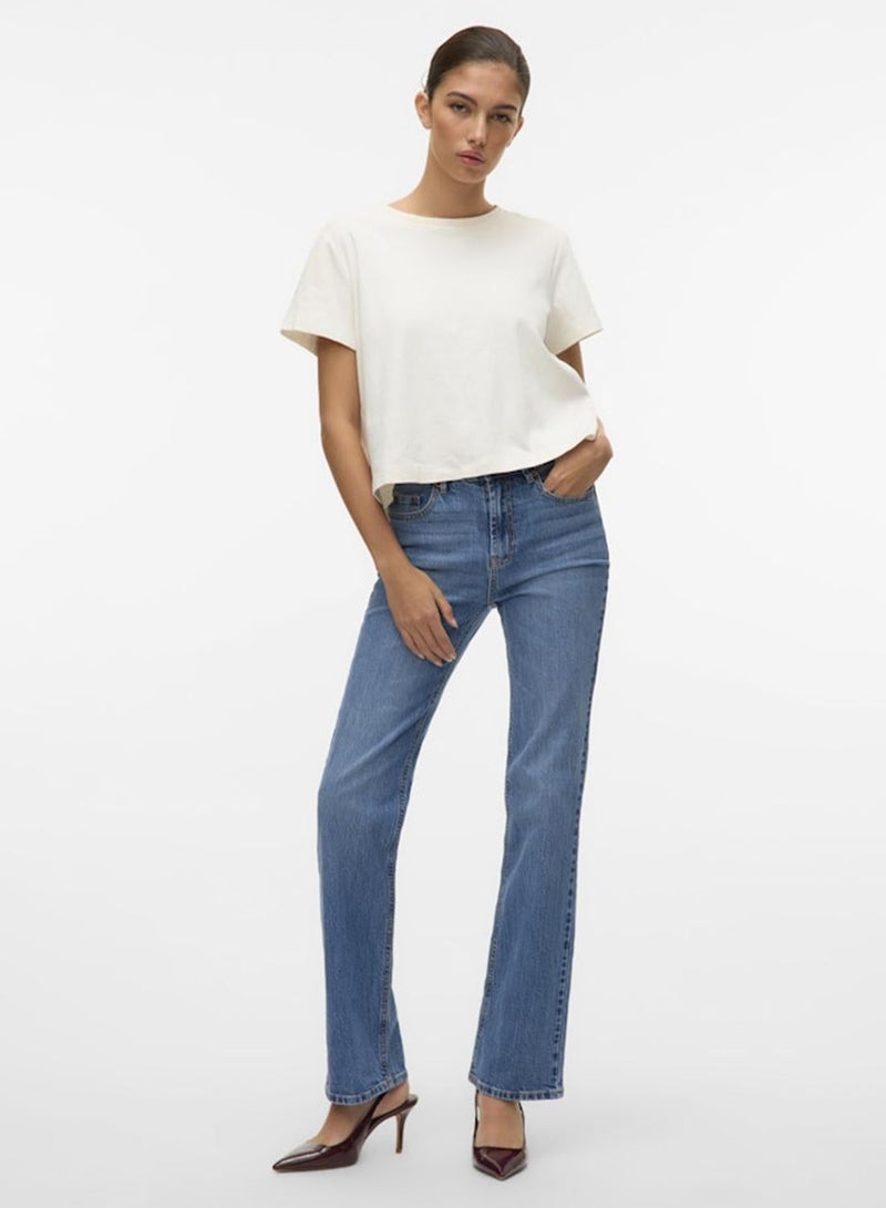 VERO MODA High Rise Straight Jeans - Image 1