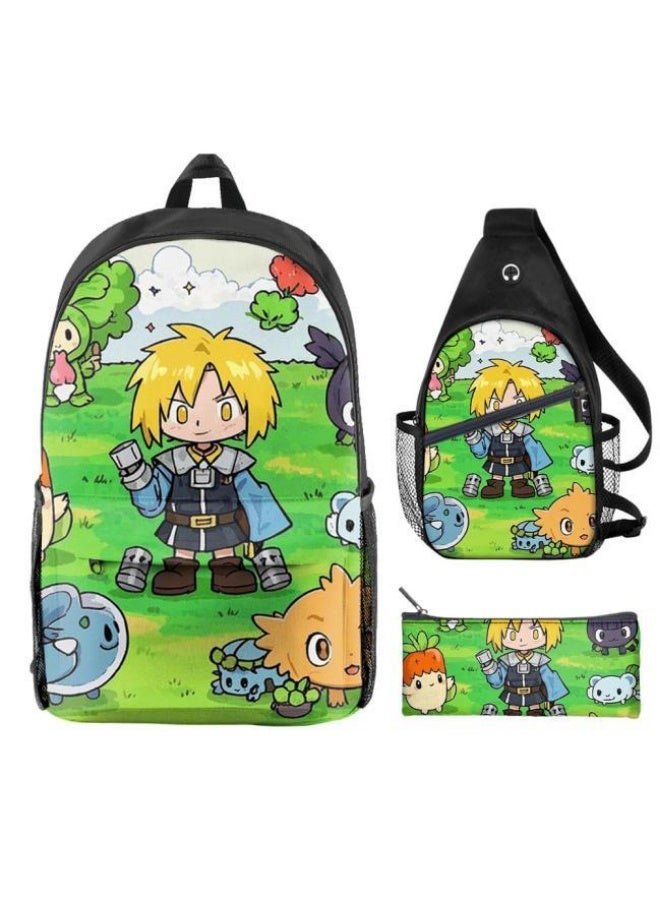 Universal cartoon new three-piece schoolbag - 406  - Image 1