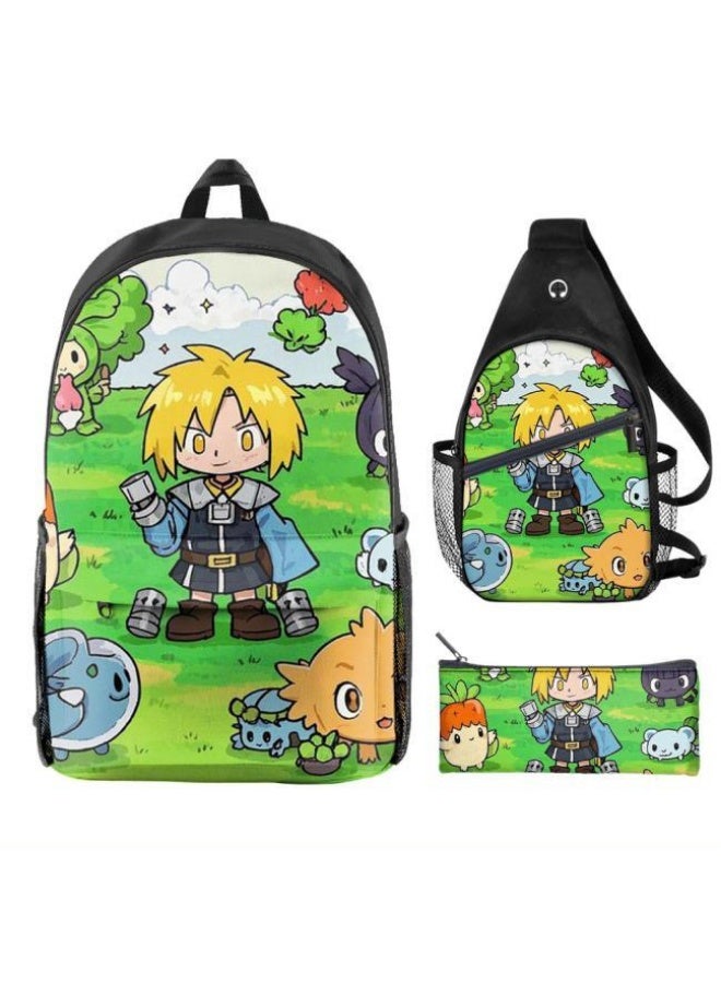 Universal cartoon new three-piece schoolbag - 406  - Image 2