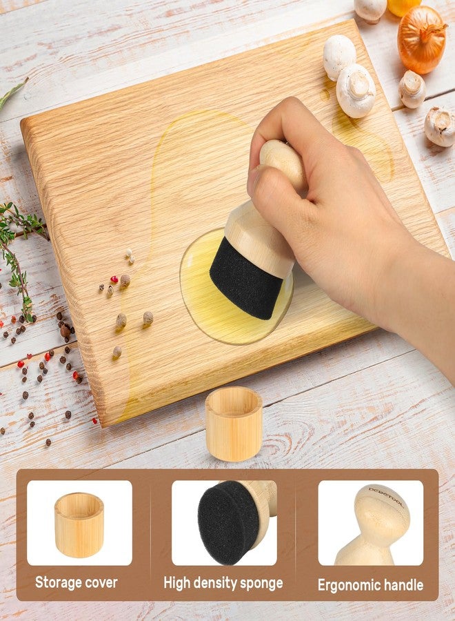 DEBETOOL Cutting Board Oil & Wax Applicator with Lid, Food Grade Mineral Oil & Wax Applicator for Wooden Cutting Board - Natural Bamboo Applicator for Butcher Blocks, Spatula，Spoon and Utensils - Image 3