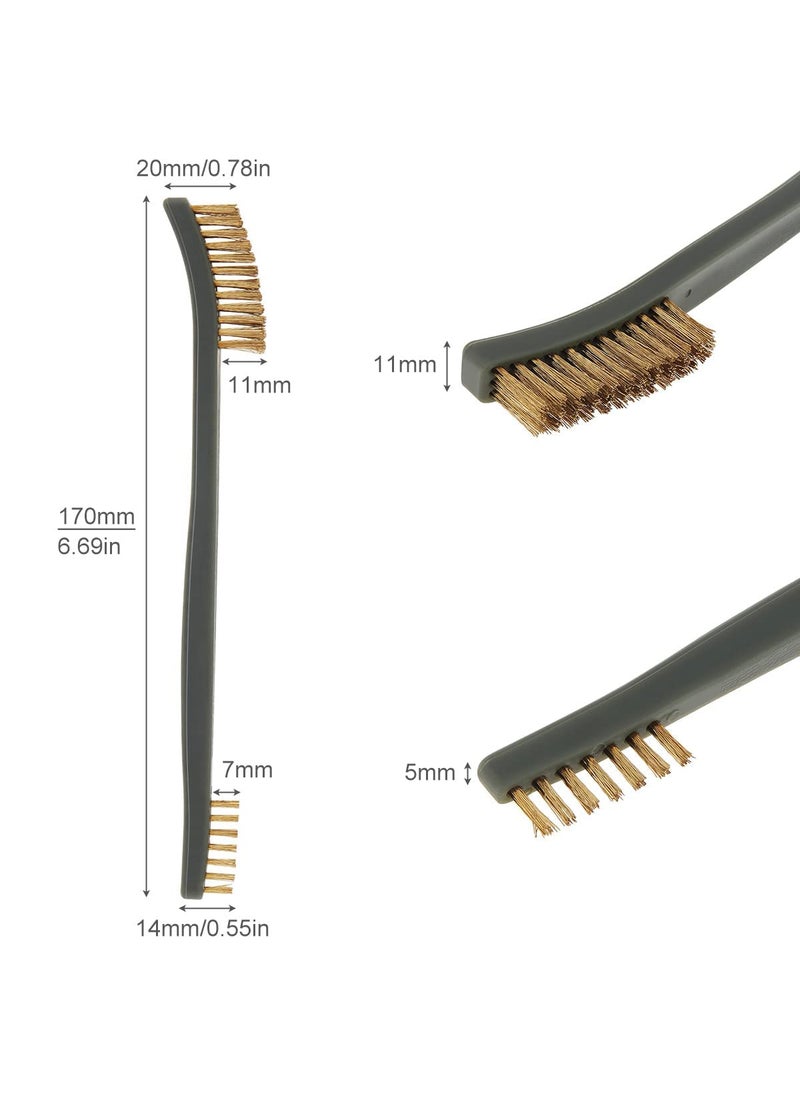 OriGlam OriGlam 3pcs Mini Wire Brush Set, Rust Paint Metal Cleaner, Cleaning Welding Slag and Rust, Handy Steel / Nylon / Brass Brush Set Suitable for Cleaning Paint / Rust / Dirt  - Image 5