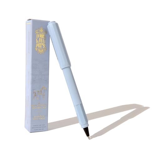 Ferris Wheel Press Carousel Fountain Pen Acrylic blend body Airsealed click locking cap Forget Me Not Light Blue Fine Nib - Image 1