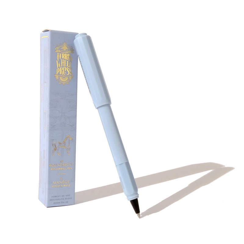 Ferris Wheel Press Carousel Fountain Pen Acrylic blend body Airsealed click locking cap Forget Me Not Light Blue Fine Nib - Image 2