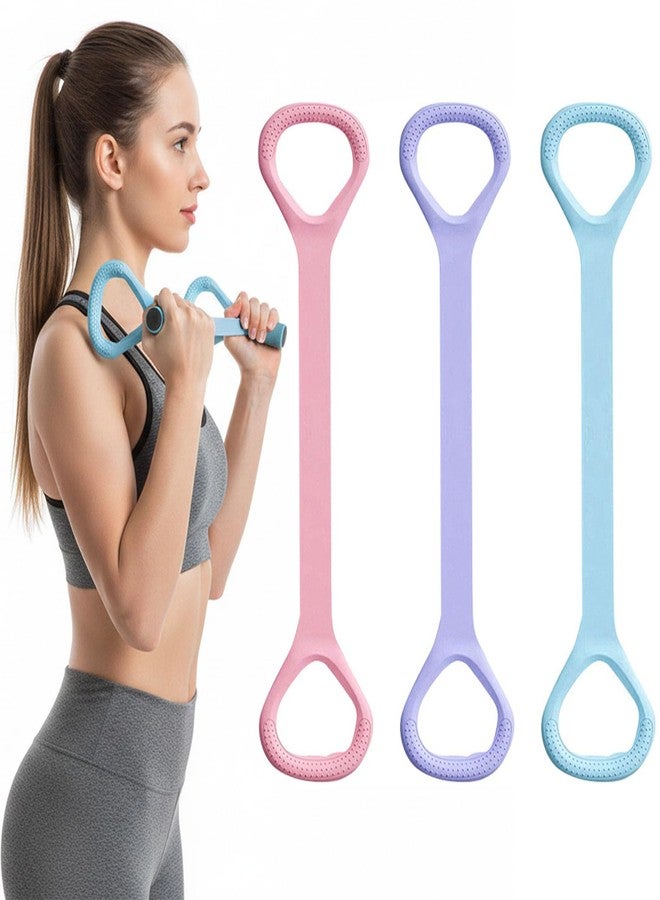 YONNAXO Figure 8 Exercise Bands for Women Men,3 Pcs Resistance Bands, Yoga Gym Fitness Pulling Rope 8 Word Elastic for Working Out,Arm,Back,Leg,Shoulder Training Elastic Ropes,Pilates,Home Workout Equipment - Image 1