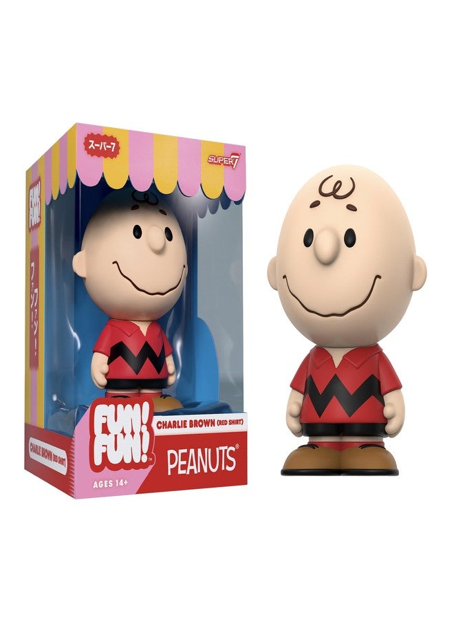 سوبر7 مجسم تشارلي براون (بالقميص الأحمر) من سلسلة Super7 Peanuts Fun! Fun! - Image 1