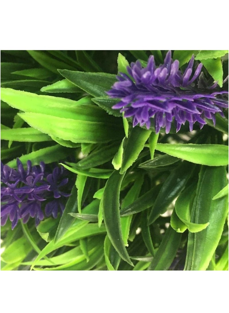 Tala Artificial Green Plant Ball with Dense Foliage and Purple Accents | 30 cm Diameter | Elegant Décor for Gardens, Entrances, and Balconies - Image 5