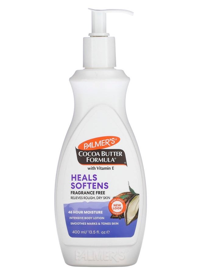 PALMER'S Cocoa Butter Formula with Vitamin E Intensive Body Lotion Fragrance Free 13.5 fl oz (400 ml) 