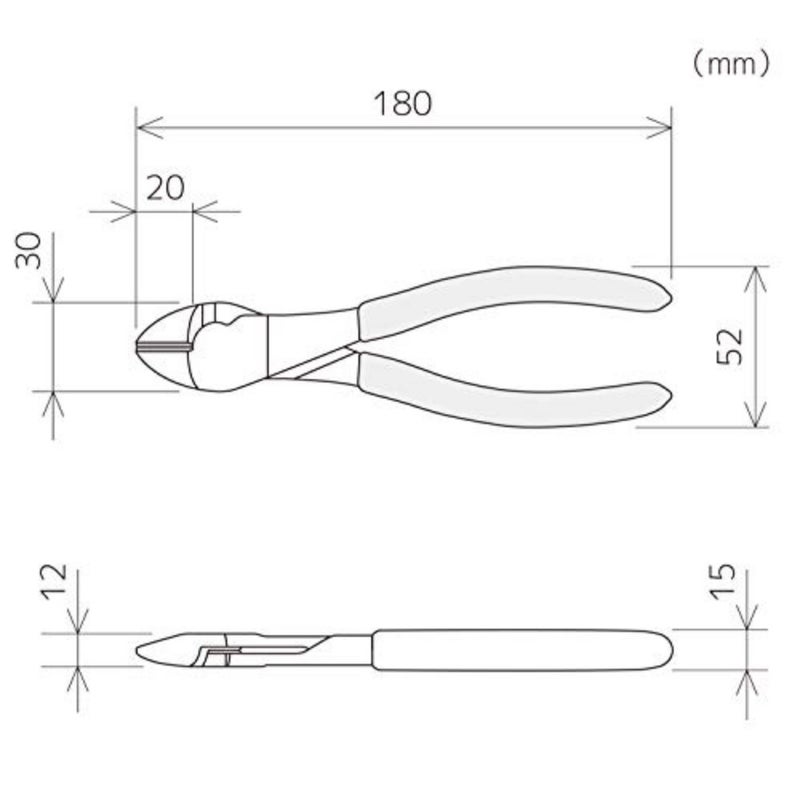 NK-47 Astro Nipper، ذات حدين، مدورة، كهربائي، 7.1 بوصة 180 ملم - Image 4
