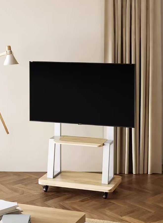 XiuWoo Mobile TV Stand with Wheels, Steel Floor TV Cart Mount for 32-70 inch TV,Max VESA:600*400MM,Load-bearing 50Kg - Image 1