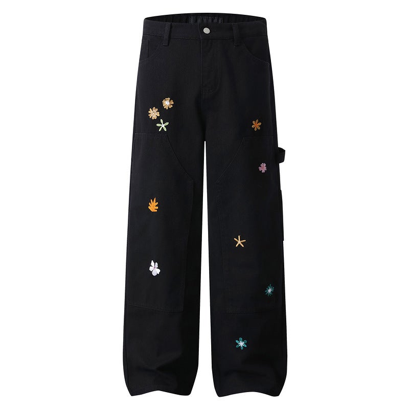 Unisex Classic Denim Jeans Loose Fit Daily Outdoor Wear - Image 4
