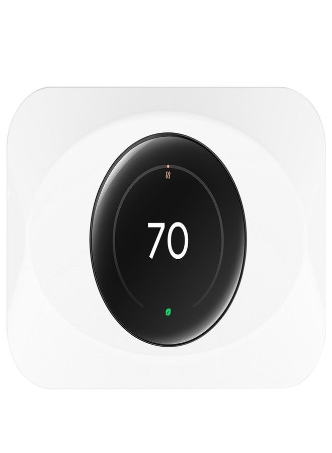 BAOKZZOM Nest Thermostat Wall Plate Cover Compatible with Google Nest Learning Thermostat (4th Gen), Practical Nest Thermostat Trim Kit, Nest Learning Thermostat 4 Accessory, Snap fit Design, White - Image 1