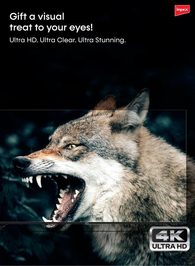 Impex 75 Inch 4K Ultra HD Smart Android LED TV-Frame Less Design,Mirror Cast And E-Share, HDMI\USB\ Wi-Fi Input, Netflix, YouTube, Disney+, Apple TV+, Starz Play Arabia GLORIA 75 SMART Black - Image 4