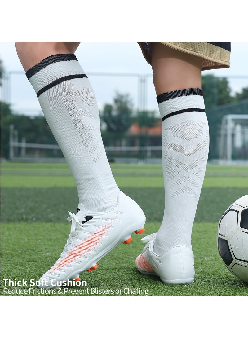 جناح السماء جوارب كرة قدم طويلة للركبة للرجال والنساء، جوارب رياضية مبطنة، جوارب رياضية للكبار للجنسين - أحمر - زوجان - Image 5