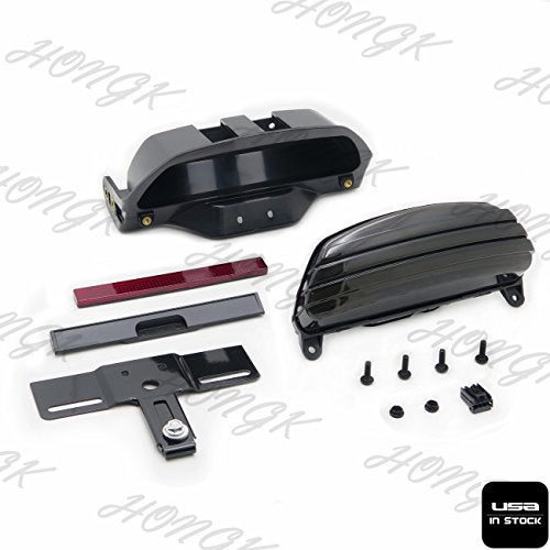 HONGK- US Smoked Tri-Bar Wide Fender LED Tail Light Bracket Compatible with H-D FXST FXSTB [B0734DH4RK] - Image 5