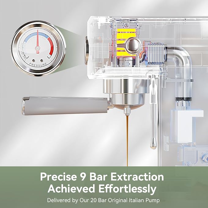 Gevi 20 Bar Espresso Machine with Conical Burr Anti-Static Coffee Grinder | 35 Precise Grind Settings;Removable Water Tank;Include Necessary Accessories;Easy to Clean and Maintain;with Milk Frother; - Image 2