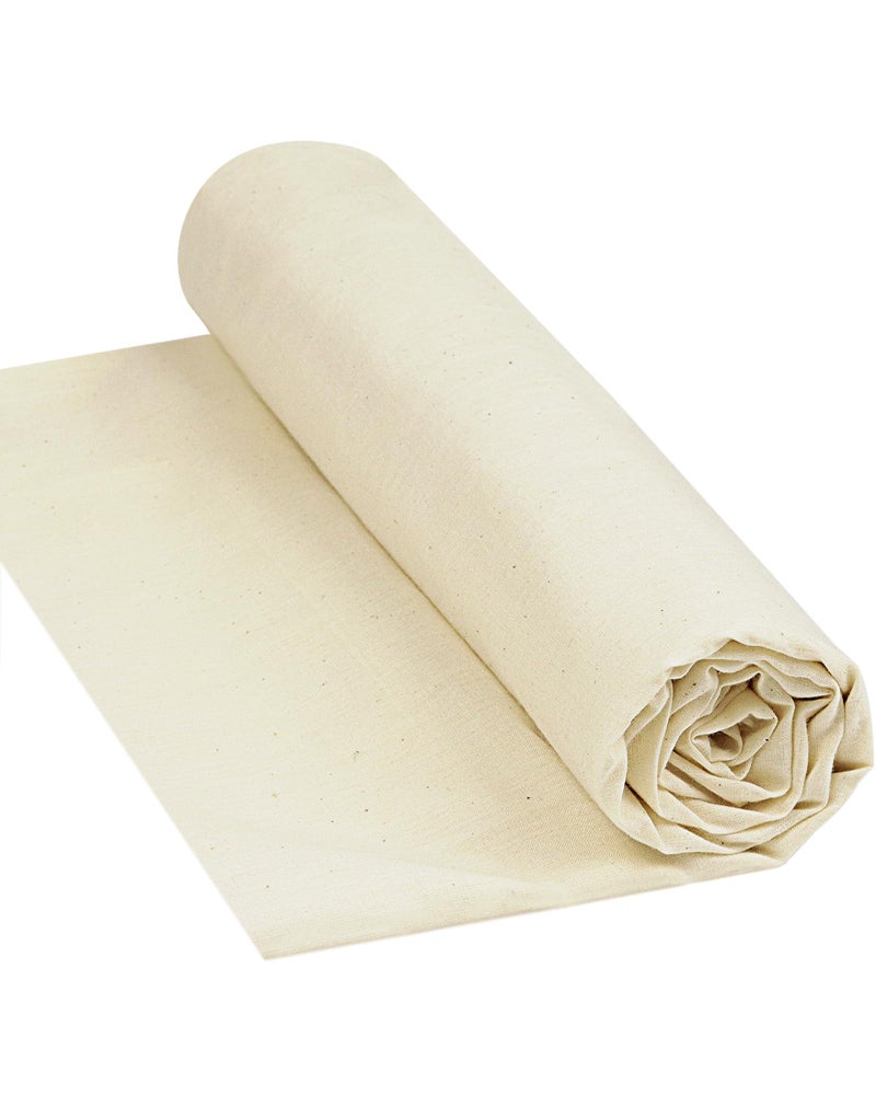 HOTGODEN Light Weight 100% Cotton Muslin Fabric: 63 inch x 2,5,10 Yards Unbleached Muslin Linen Fabric Material for Sewing Material Apparel Cloth - Image 1