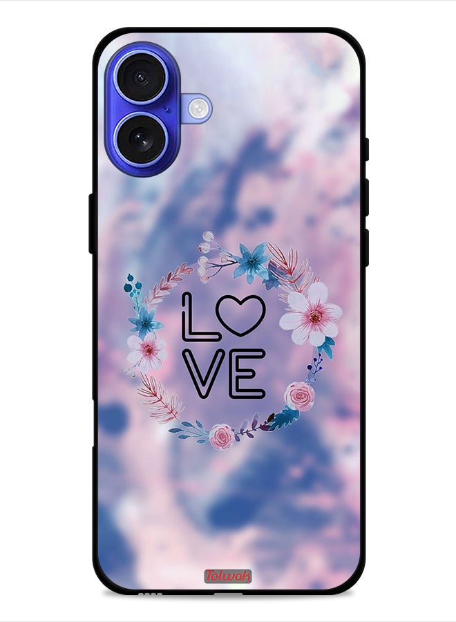 Tolwak Apple iPhone 16 Protective Case Cover Love In Flowers Ring Art - Image 1