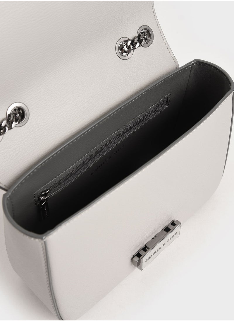 Charles & Keith Charles & keith classic metal chain crossbody bag  - Image 4