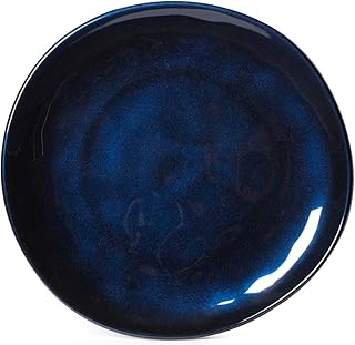 Get G.E.T. Enterprises Cosmo Blue 9" Organic Shape Round Coupe Plate Melamine Plastic, Cosmo Collection CS-9-CSB-EC - Image 1