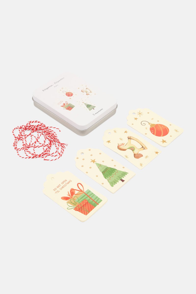 Muy Mucho 8 Pieces Labels With Box, White Combo - Image 3